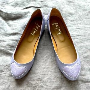 FRENCH SOLE fs/ny NEW IN BOX Lavender Leather 💜 Ballet Flats. Sz. 8.